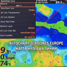 Humminbird карта нулевых линий AutoChart ZeroLines